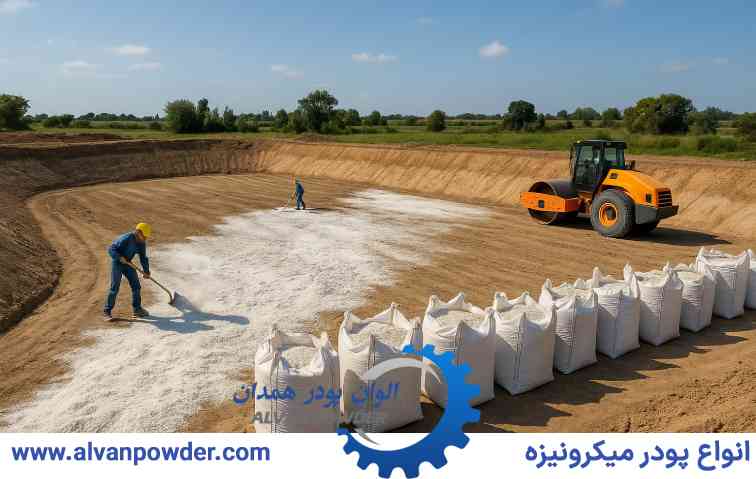 پودر بنتونیت در استخر سازی