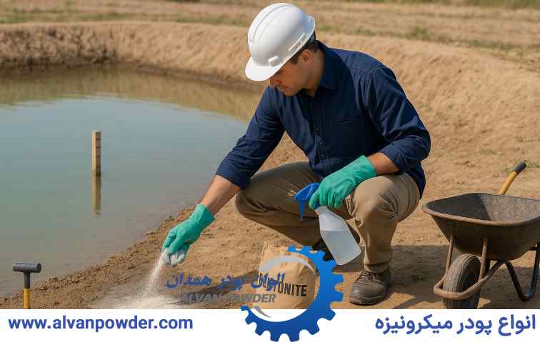 پودر بنتونیت در استخر سازی و نگهداری پس از اجرا
