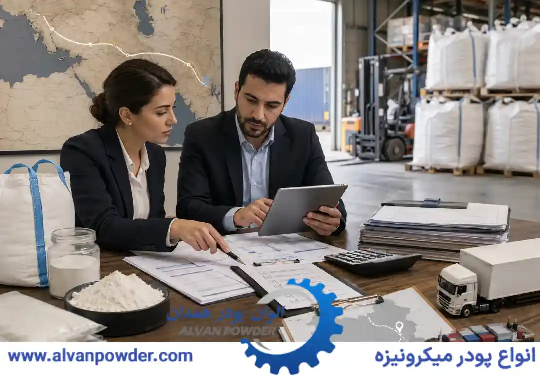 صادرات پودر تالک به عراق با بسته بندی عمده